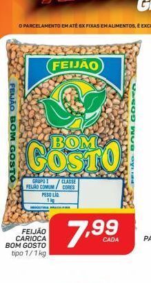 GBarbosa Feijão carioca bom gosto tipo 1 1kg oferta