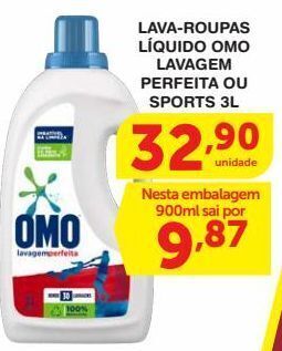 Roldão Lava roupas líquido omo 3l oferta