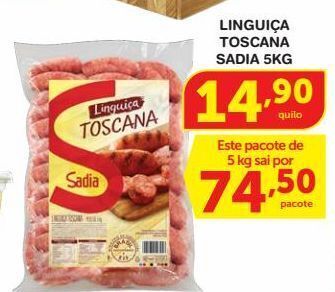 Roldão Linguiça toscana sadia 5kg oferta