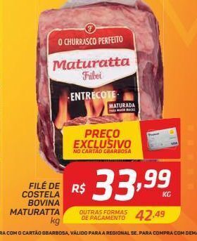 GBarbosa Filé de costela bovina maturatta kg oferta