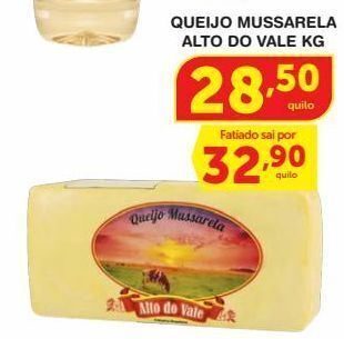 Roldão Queijo mussarela alto do vale kg oferta