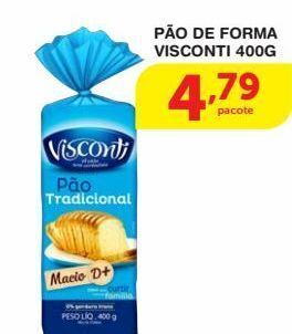 Roldão Pão de forma visconti 400g oferta