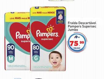 Tonin Superatacado Fralda descartável pampers supersec jumbo oferta