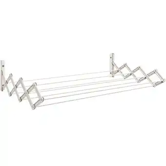 Varal de parede sanfonado 120cm branco