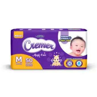 Fralda cremer mega m com 50 unidades