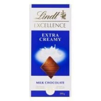 Angeloni Chocolate suíço lindt excellence ao leite extra creamy 100g oferta