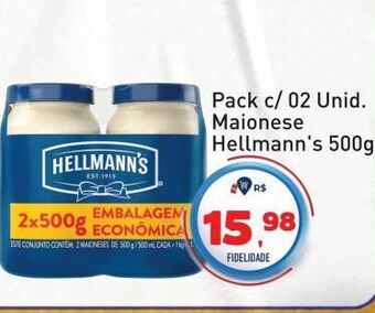 Tonin Superatacado Pack c/ 02 unid. maionese hellmann's 500g oferta