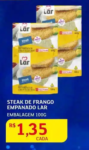 Steak de frango Empanado Lar 100g