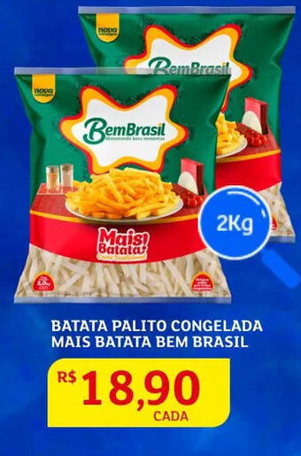 Assaí Atacadista Batata Palito Congelada Mais Batata Bem Brasil 2kg oferta