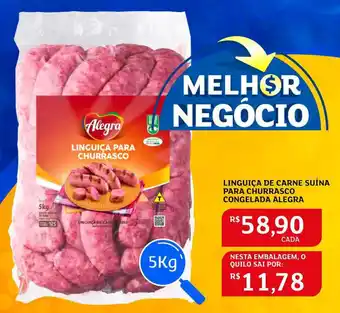 Assaí Atacadista Linguiça de Carne Suína para Churrasco Congelada Alegra oferta
