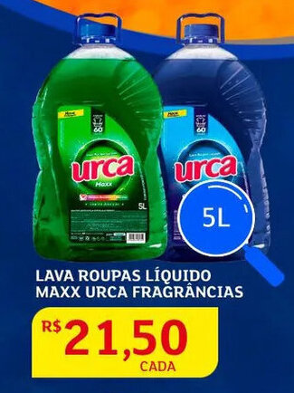 Assaí Atacadista Lava roupas Líquido Maxx Urca Frag. 5L oferta