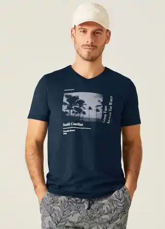 Malwee - camiseta good vibes decote v marinho
