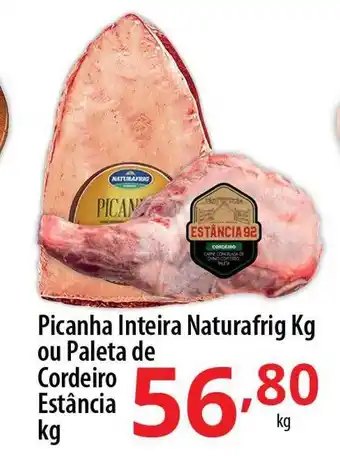 Akki Atacadista Picanha inteira naturafrig kg ou paleta de cordeiro estância kg oferta
