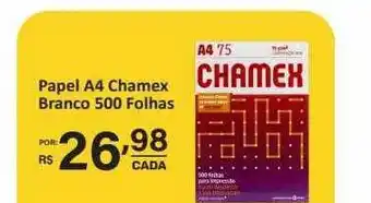 Papel a4 chamex branco 500 folhas