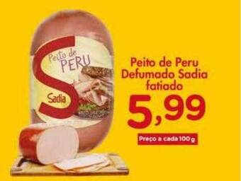 Confiança Supermercados Peito de peru defumado sadia fatiado oferta