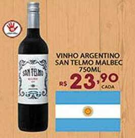 Supermercado Porecatu Vinho argentino san telmo malbec oferta
