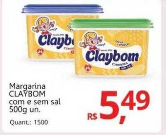Supermercados Koch Margarina claybom com e sem sal oferta