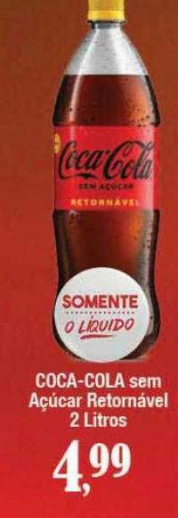 Supermercados Unidos Coca-cola sem açúcar retornável oferta