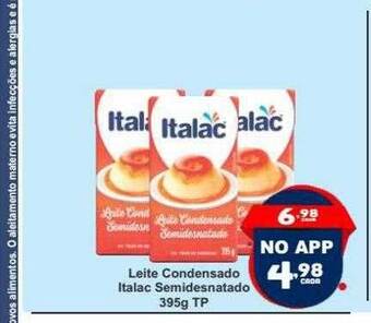 Leite condensado italac semidesnatado tp