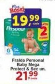Rossi Supermercado Fralda Personal Baby Mega Protect & Sec un. oferta