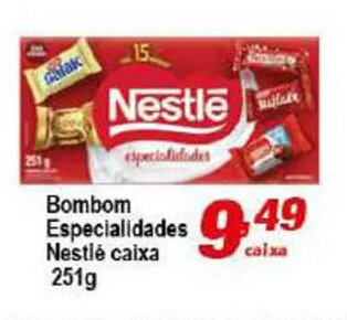 Bombom Especialidades Nestlé caixa 251g