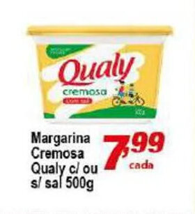 Peri Supermercado Margarina Cremosa Qualy c/ ou s/ sal 500g oferta