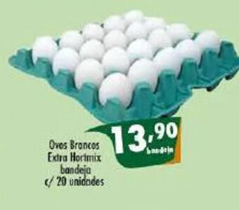 Peri Supermercado Ovos brancos Extra Hortmix Bandeja c/ 20 unidades oferta