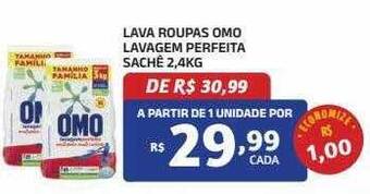 Bahamas Mix Lava roupas omo lavagem perfeita sachê oferta