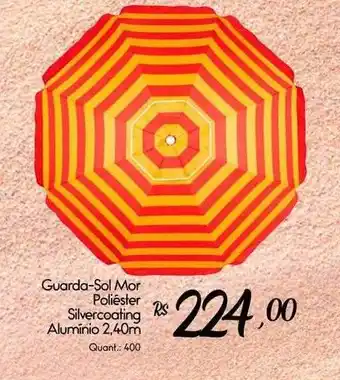 Giassi Supermercados Guarda-sol mor poliéster silvercoating aluminio 2.40m oferta
