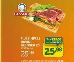 Cooper Filé simples bovingo gesnier kg oferta
