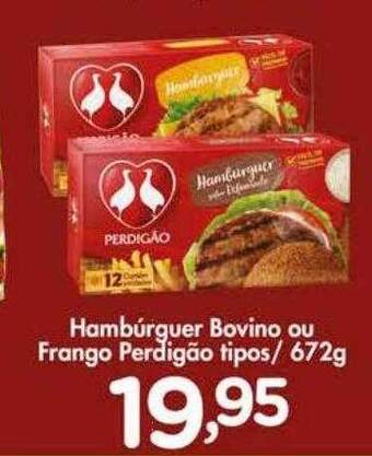 Confiança Supermercados Hambúrguer bovino ou frango perdigão tipos oferta