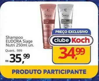 Supermercados Koch Shampoo eudora siage nutri oferta