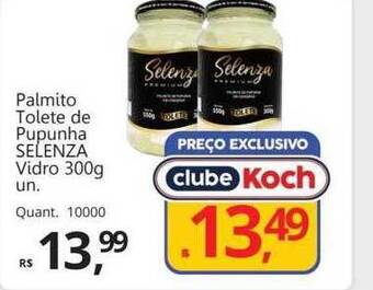 Supermercados Koch Palmito tolete de pupunha selenza oferta