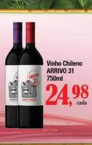 Supermercados Unidos Vinho chileno arrivo oferta
