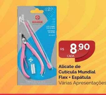Alicate de cutícula mundial flex + espátula