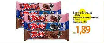 Atacadão Biscoito recheado toddy chocolate e morango chocolate-baunilha pacote oferta