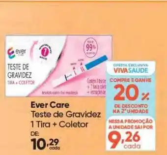 Drogaria São Paulo Ever care teste de gravidez 1 tira + coletor oferta