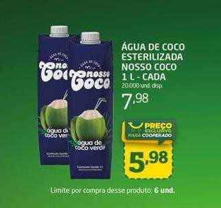 Cooper Água de coco esterilizada nosso coco oferta