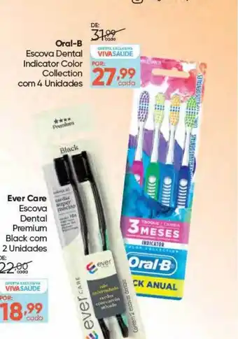 Drogaria São Paulo Oral-b escova dental indicator color collection ever care escova dental premium black oferta