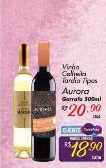 Vinho colheita tardia tipos aurora
