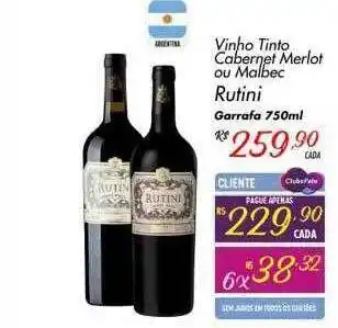 Muffato Vinho tinto cabernet merlot ou malbec rutini oferta