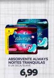 Absorvente always noites tranquilas