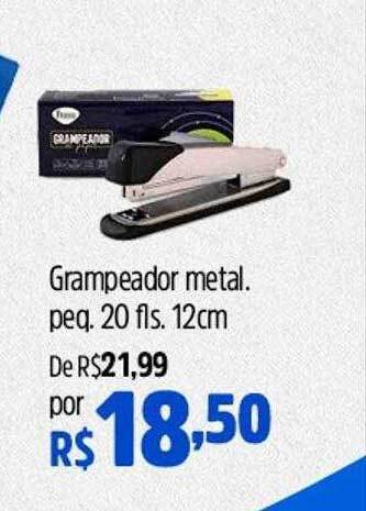 Grampeador metal peq 20 fls 12cm