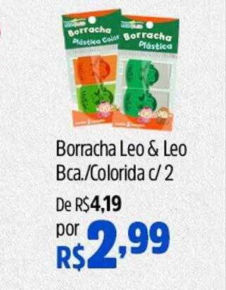 Supermercados Baklizi Borracha leo & leo bca colorida c 2 oferta