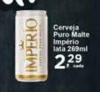 Rossi Supermercado Cerveja Puro Malte Império lata 269ml oferta