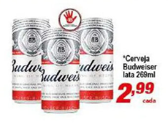 Peri Supermercado Cerveja Budweiser lata 269ml oferta