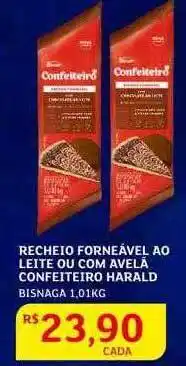 Recheio forneável ao leite ou com avelã confeiteiro harald bisnaga