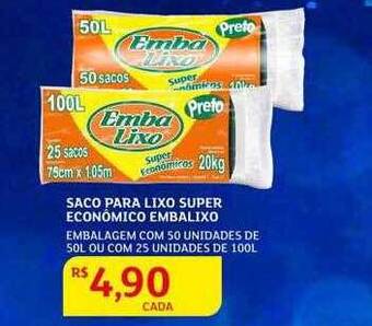Assaí Atacadista Saco para lixo super econômico embalixo oferta