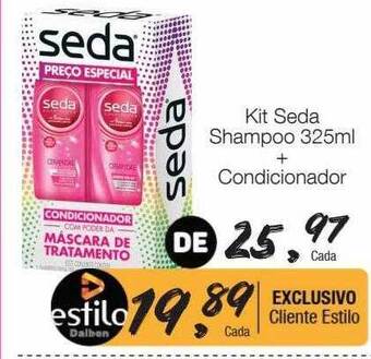 Supermercado Dalben Kit seda shampoo + condicionador oferta