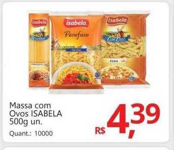 Supermercados Koch Massa com ovos isabela oferta